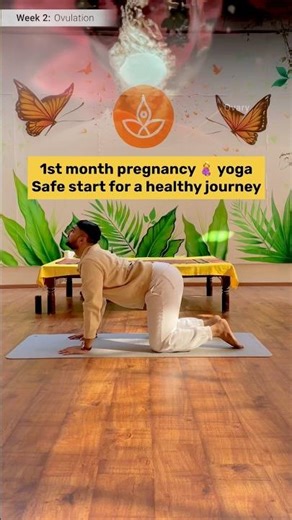1st Month Pregnancy Yoga Safe Beginner Routine #prenatalyoga