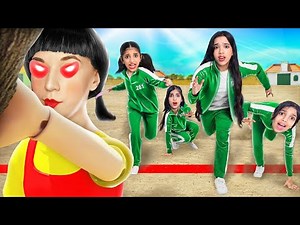 لعبة الحبار بالحياة حقيقية مع شفا وغزل وريم ! أكبر جائزة للفائز ! Squid game