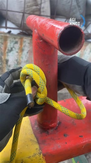2.4K views · 10K reactions | Tying Rope to a Steel Pipe? Here's the Professional's Secret Knot . #fblifestyle #tutorial #diy #viral #knotlessbraids | Egi Knot | Facebook