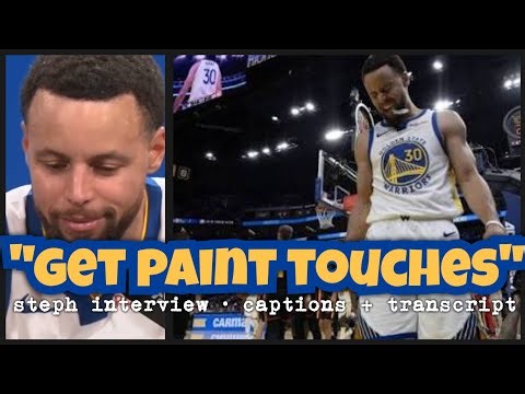STEPH CURRY: "we struggled to get paint touches...ball was just swinging around the perimeter"