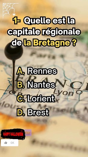Testez vos connaissances des régions de france, avec ce quiz les capitales régionales de France. #france #ville #quiz #apprendre #pays #question #test | Amy Ster