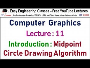 CGMM Video 11 : Midpoint Circle Drawing Algorithm Introduction in Hindi/English