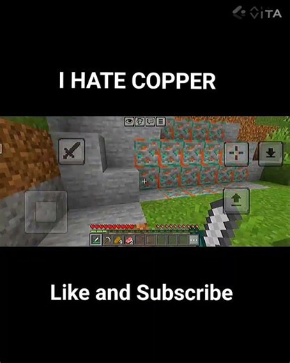 i hate copper 🤡! minecraft short! #minecraft #viralshort #games