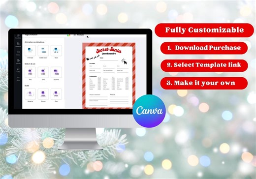 PRINTABLE Secret Santa | Staff Fun | Workplace Holiday | Secret Gift Exchange | Instant Pdf DIGITAL DOWNLOAD - Etsy