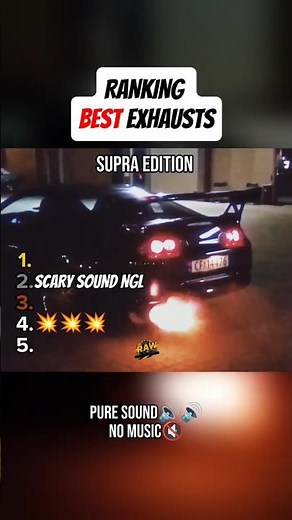 Top 5 SUPRA Exhausts! N°2 🔥 🚗💨 #Supra #supramk4 #CarSounds #JDM #Shorts #japan