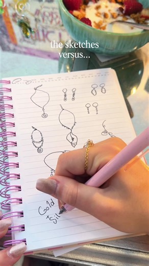 There’s something so magical about seeing the #sketches come to life! All of these piece’s are available on my Etsy and website, links in my bio! Stay tuned for pt.2✨ #handmade #smallbusiness #custommade #mermaidcore #pearls #seashells #nature #process #sketchbook #fypシ