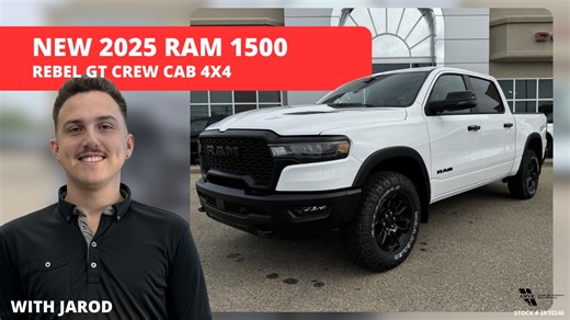 Get behind the wheel of this New 2025 Ram 1500 Rebel GT Crew Cab 4x4 available with Redwater Dodge. Click for 30 photos & model details: https://www.redwaterdodge.com/vehicle-details/new-2025-ram-1500-rebel-gt-crew-cab-4x4-3l-hurricane-leather-sunroof-power-tailgate-nav-redwater-ab-id-61531816 You've earned this- stop by Redwater Dodge to make this New RAM 1500 for sale in Alberta yours today! Stock # SR10246 VIN 1C6SRFLP4SN720246 | Redwater Dodge