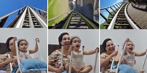 Mom creates a thrilling roller coaster ride for her kiddo without even leaving the house