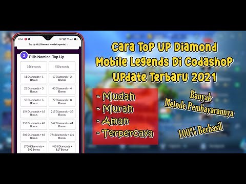 Cara Top Up Diamond Mobile Legends Di Codashop Terbaru 2021