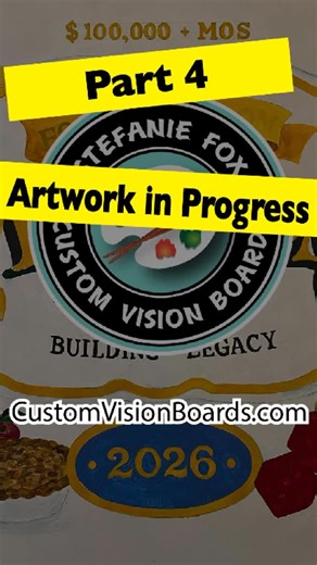 Work in progress- Pt 4 “Momentum 2026” - hand-painted custom vision board... setting big goals for 2026! When you see it and believe it, you can achieve it. Change your surroundings, change your life. 🌟 What will be on your Custom Vision Board? 🌟 #customvisionboards #VisionBoard #Visualization #entrepreneur #entrepreneurship #profit #businessowner #mindset #freedom #familyfirst #visionaryart #visionaryartist #goalsettingforsuccess #mindsetmatters #VisionBoardGoals #VisionBoard2026 | Custom Vis