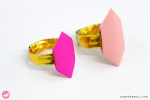 Origami Ring Tutorial - Hexagonal Gem - Paper Kawaii