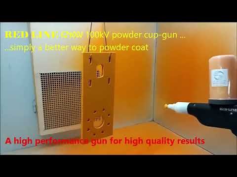 Red Line EZ100J the 100 kV Powder Coating Cup Gun