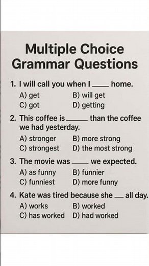 English Grammar Quiz | Can You Answer All Questions? 🔥