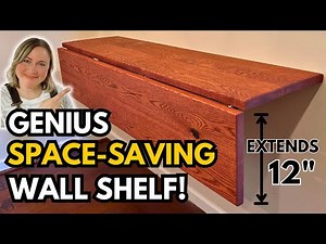 How to Build a Wall Shelf with Folding Extension | Perfect for Small Spaces!