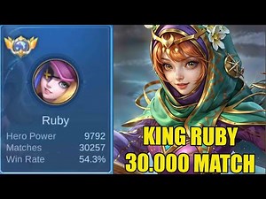 King Ruby 30,000 matches, the most matches recorded in Mobile Legends - Top Global Ruby Gameplay