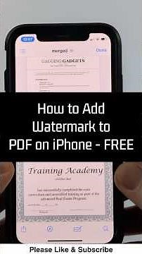 How to Add Watermark to PDF on iPhone - FREE