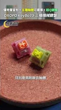 中低價位也能擁有「爽」打感！OXOPO KeyBo99 96%三模機械鍵盤 開箱體驗 | 聲音手感全自訂化！最多支援五種軸體可自選 #無線鍵盤 #鍵盤推薦 #oxopo