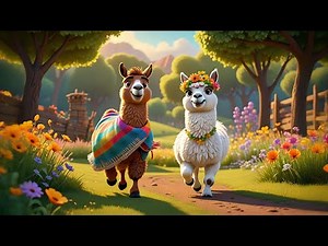 Five Laughing Llamas Leap and Dance | Llama Song for Kids | Fun Nursery Rhymes and Baby Songs