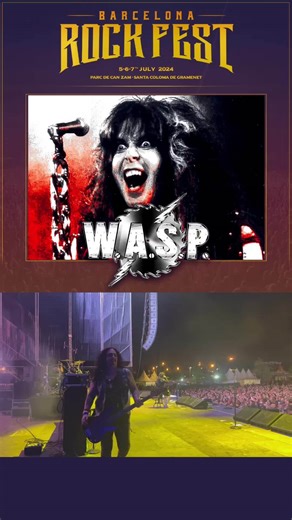 Onstage with W.A.S.P. at Rock Fest in Barcelona, Spain. #waspnation #wasp #blackielawless #hardrock #heavymetal #80smetal #bravewords #metaledge #blabbermouth #monstersofrock #classicrock #loudwire #metalhammer #rollingstone | W.A.S.P. Nation (Official)