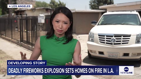 Deadly fireworks explosion sets homes on fire in LA