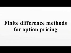 Finite difference methods for option pricing