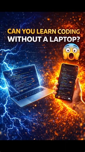 "👉🏻 Can You Learn Coding Without a Laptop? 😱"#coding,#programming
