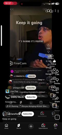 The old man is snoring