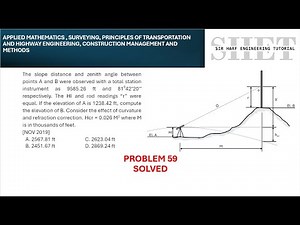 MSTC Refresher 59: Elevation by Tacheometry with Correction due to Earth's Curvature and Correction
