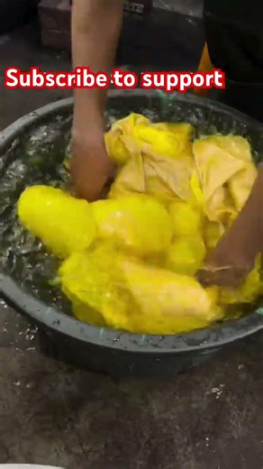 Gorgeous Satin saree dyeing process #textile #dye #satin #saree