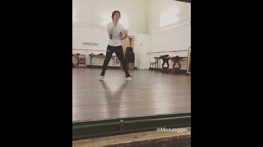 Mick Jagger dancing after heart surgery