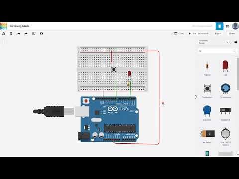 Push Button (Tinkercad Simulation)