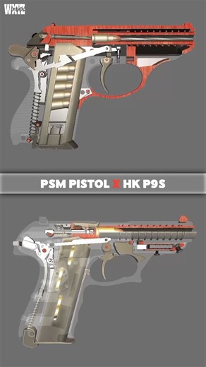 Extreme BLOWBACK Mechanics: PSM Pistol vs HK P9S Animation