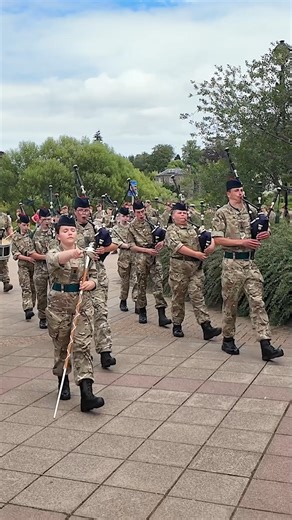 Drum Major Kirsten Lowther leading the Pipes and Drums of the Black Watch Army Cadet Force, combined with members of Tynecastle Youth Pipe Band, playing Scotland the Brave and the Rowan Tree. This was part of the 2025 City of Perth Salute parade through the City to North Inch and marching behind were the Black Watch Army Cadets. The City of Perth Salute is a fantastic free event, which brings the atmosphere of a Tattoo event to Perth City centre. This includes military and civilian bands from ac