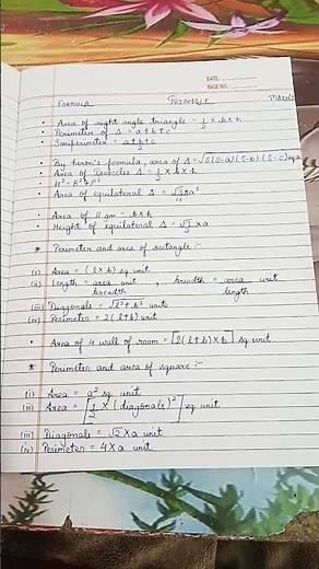 Triangle class 9 in one shot 🔥| Class 9 maths chapter 7 complete notes | #shorts #ytshorts #maths