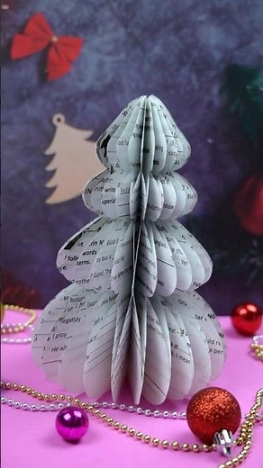 DIY Christmas Tree with Old Book🎄Easy Recycled Craft 2025