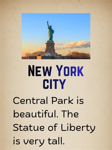 New York City in Easy English 🗽 | Can You Understand? | A1 Level 🎧 🗽 Learn English with New York City! 🎧 Easy words for beginners! 📚 Listen and improve every day! 👉 Follow for more easy English videos! #LearnEnglish #NewYork #EnglishForBeginners #ESL #EasyEnglish