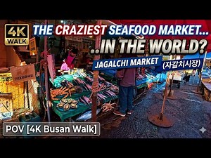 The Craziest Seafood Market in the World? Jagalchi Market (자갈치시장) POV [4K Busan Walk]