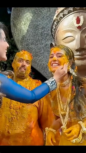 Anant Ambani & Radhika Merchant Haldi Ceremony 👑💛✨ | Ambani Family Celebration