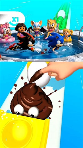 🌟 NO WAY! Shadow😱 is catching Sonic in the pool! #animatedstory #sonic