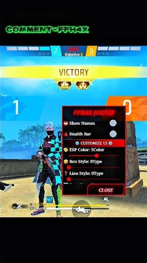 FFH4X JODVIP Mod Panel Showcase 🔥 | Only Red Numbers! #FFH4XJODVIP, #FreeFireShortsaur #AutoHeadshot