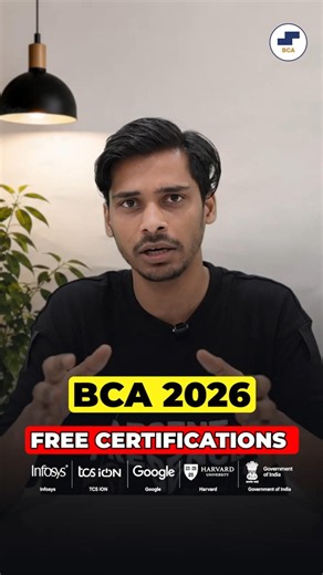 Stop Wasting Time: 5 Best Certifications for BCA Students🔥#bca #tech #student #shorts