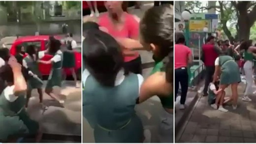 Video emerges of school girls fighting in Bengaluru street