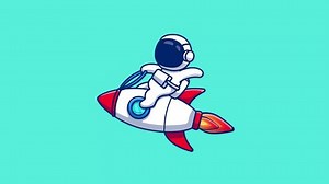 Cute Astronaut Riding Rocket Cartoon 4k Stock Footage Video (100% Royalty-free) 3578205675 | Shutterstock