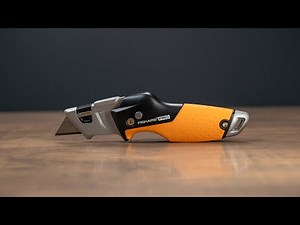 Fiskars Pro Utility Knife Review Retractable Folding Box Cutter with CarbonMax Blade