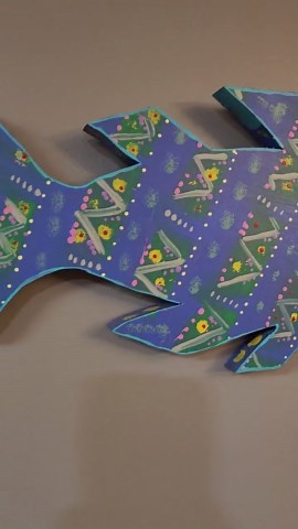 Folk Art Trash Fish, Funky Assemblage Art, Latex on Wood, Original Signed - Etsy