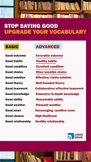 Advanced Vocabulary | Stop Saying Good | #shorts #education #vocabulary
