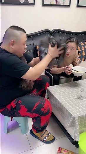 The dog almost exposed him! #Funny #FunnyCouple #Prank