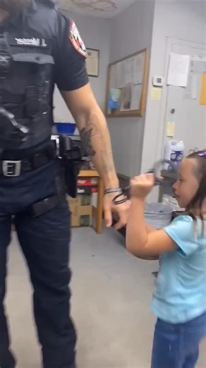 👉 This adorable moment shows a little girl playing with a policeman and actually managing to handcuff him! 😅👧 Would you dare to prank a cop like this? . . . . #reelsfacebook #facts #usapolice #usareels | Deep Senses