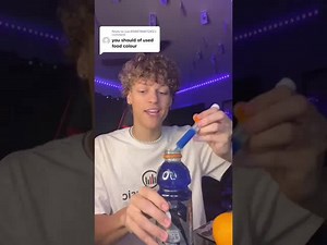 Orange blue food dye experiment