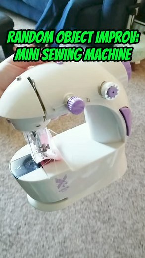 random object improv: mini sewing machine #thatgeekfamily #random #improv #improvisation #object #sewingmachine #sewing #musicaltheatre #cosplay #chibi | That Geek Family